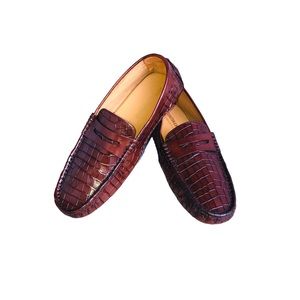 Johnston and Murphy Italian brown alligator loafers NEW WITHOUT BOX!!! Sz Mens 9